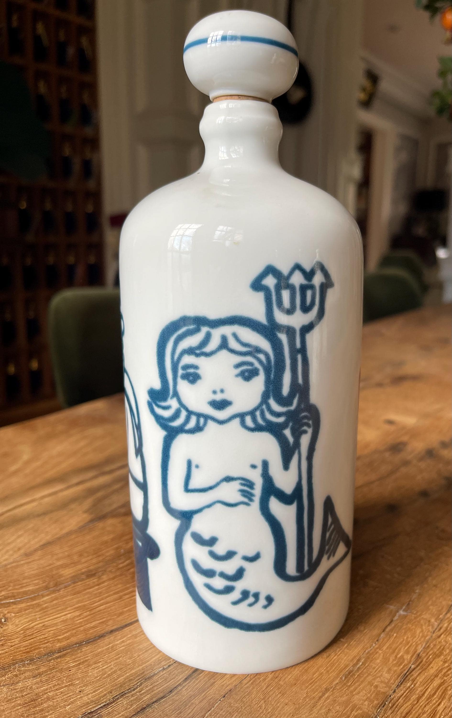 置物 60s woman&panther decanter Altenkunstadt German Porcelain Decanter - Sailor & Mermaid - RARE