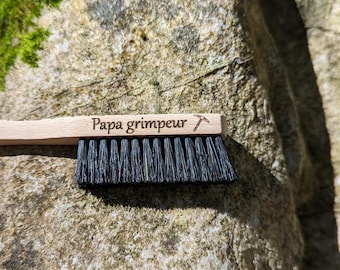 Spazzola da arrampicata personalizzabile in legno di faggio con setole morbide - Incisa in Savoia