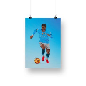 Omar Marmoush Illustrated Poster