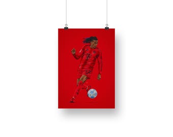 Michael Olise, Bayern Munich Illustrated Poster