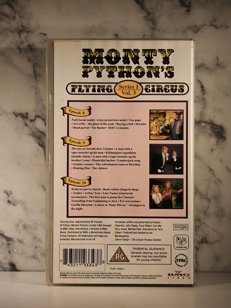 Python Niudity Monty Python's Flying Circus Series 1 Volume 3 Pal - Etsy