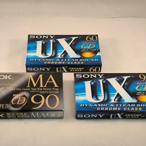 Sony UX And Tdk MA Cassettes x 3