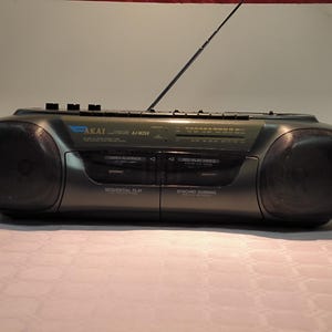 Vintage Akai 3 Band Radio Double Cassette Recorder