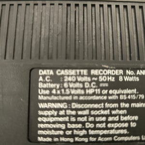 Data Cassette Recorder Computer BBC Vintage image 9