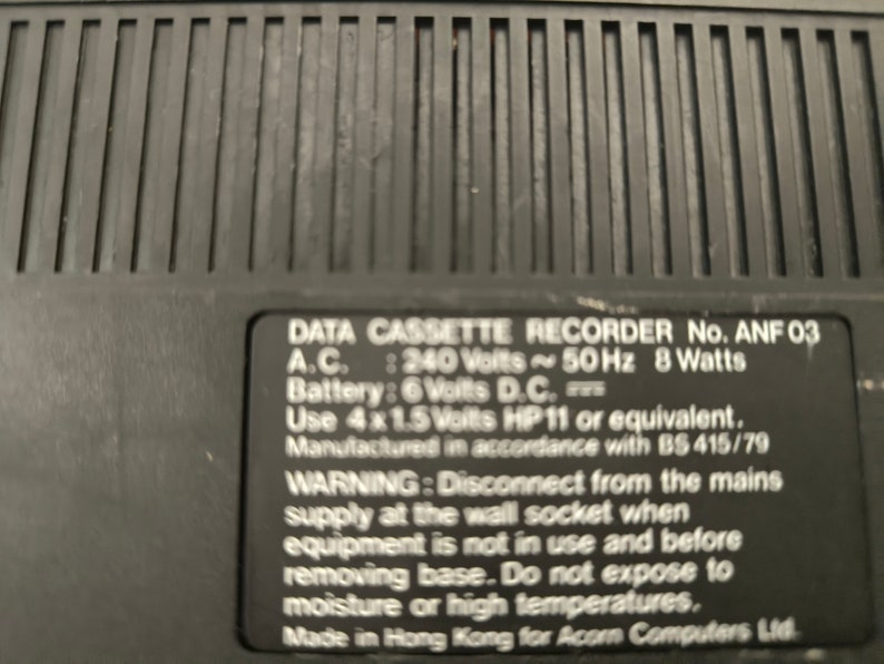 Data Cassette Recorder Computer BBC Vintage image 9