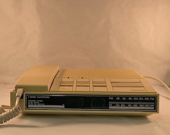 Philips Radio Alarm Clock Phone Vintage Retro 1980's