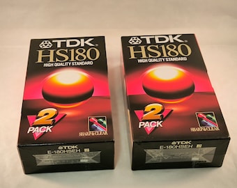 TDK HS 180 VHS Blanks Cassettes