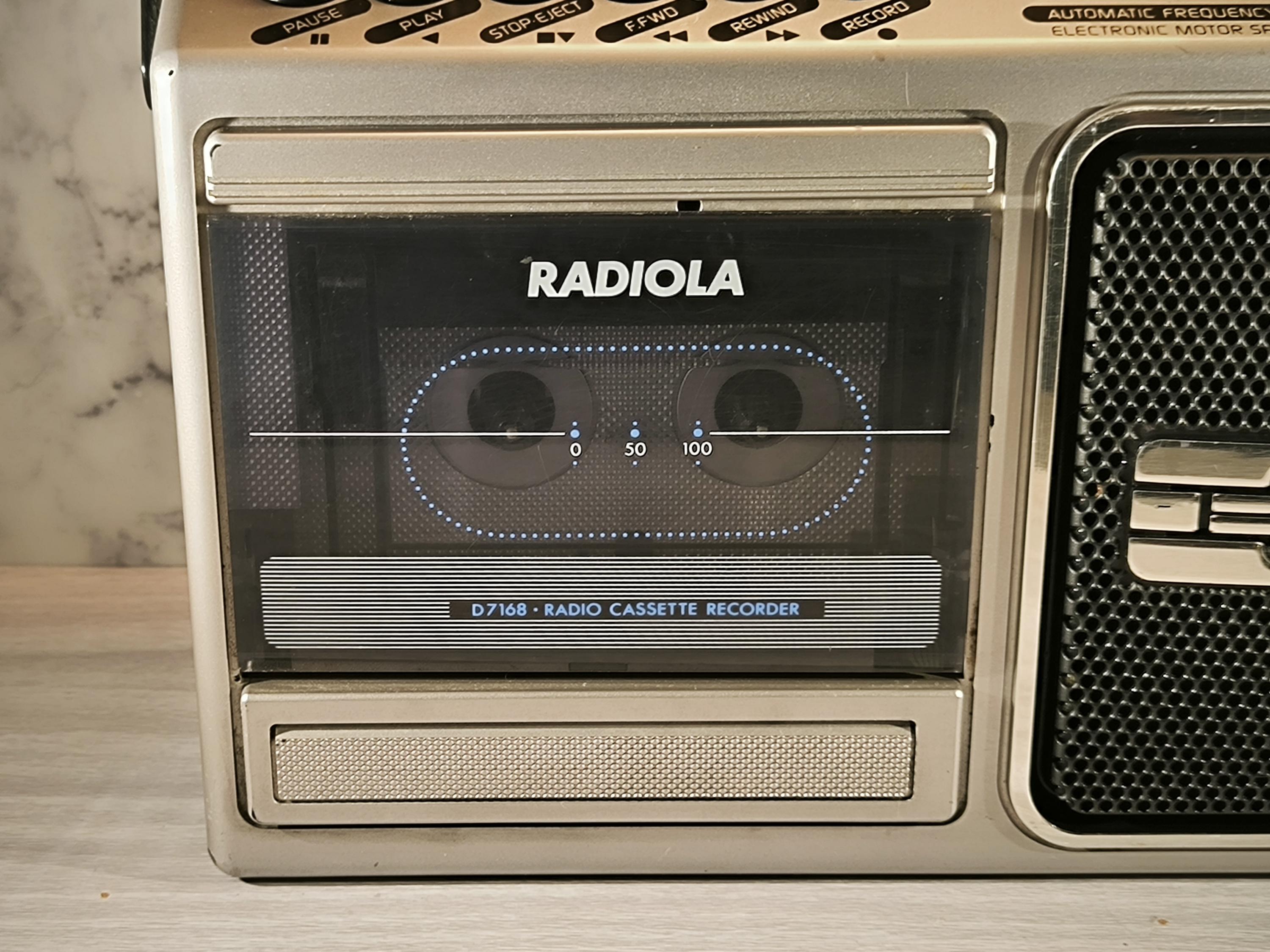 Radiola Vintage – Lecteur Cassette RA418 – Fonctionne – Pour Enfant/étudiant – Noir
