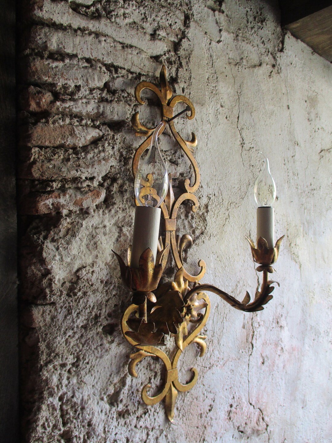 Art Nouveau Style Wall Lamp Etsy