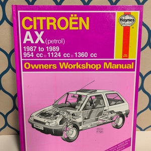 Workshop Manual Haynes - Citroen AX  1987 - 1989