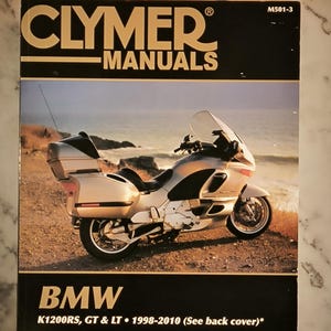 Clymer workshop manual. Covers: BMW K1200RS 1998-2005, K1200LT 1999-2010 & K1200GT 2003-2005 models.