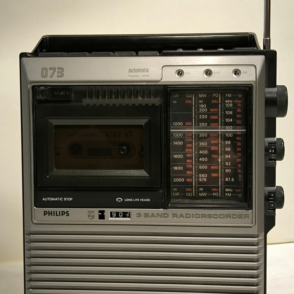 Philips Radio Cassette Recorder Vintage 1978