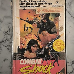 Combat Shock On Betamax Cassette Original Vintage 1986 Ex - Video Rental