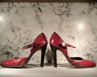 Vintage Heuraud Ladies Shoes Made In France size 37.5 eu