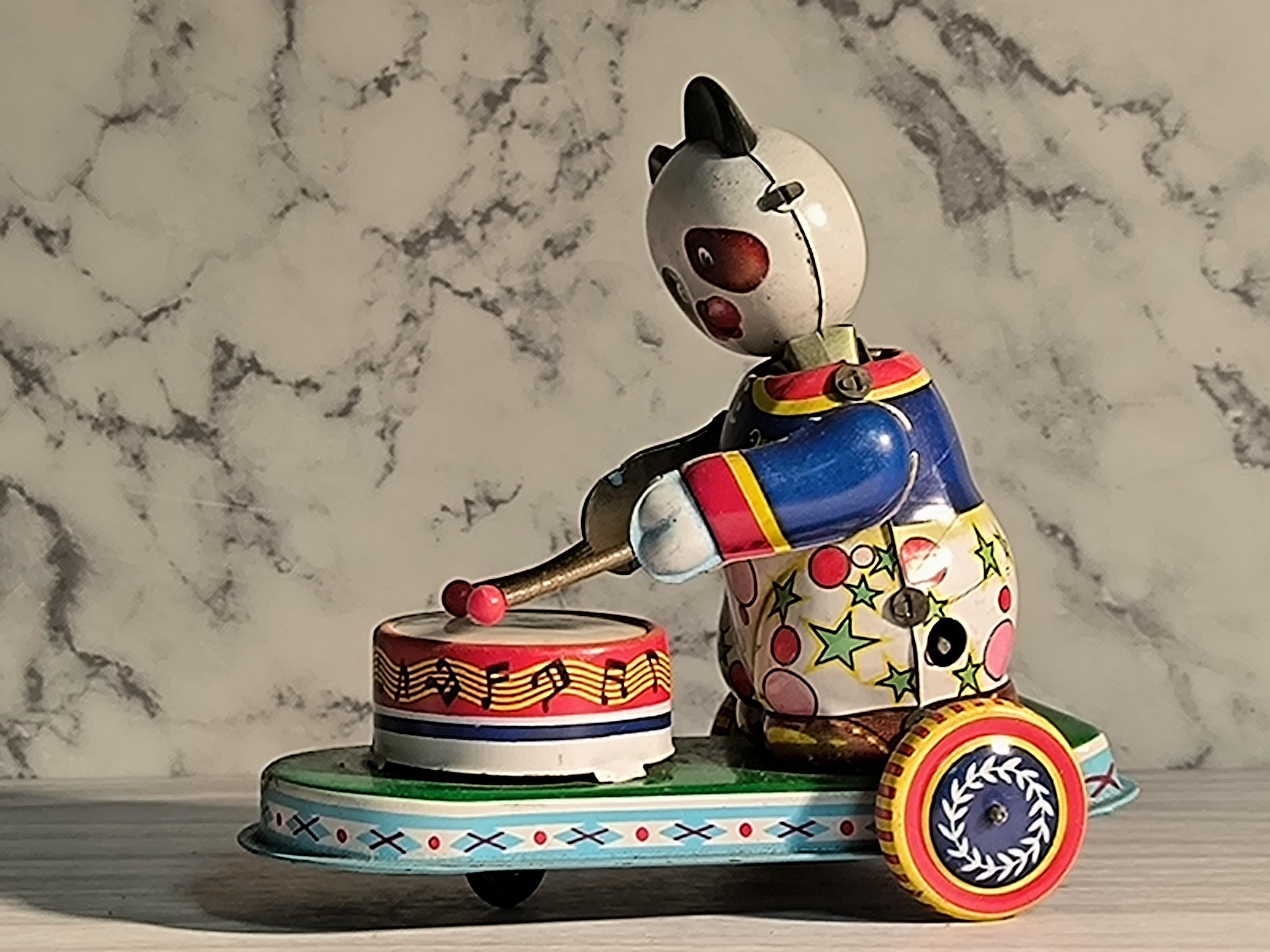 ビンテージ ゼンマイ式ドラムを叩くパンダのクマ 1990年代 - Etsy 日本