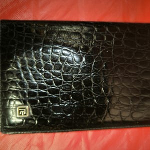 Portefeuille vintage pour homme en cuir patiné Pierre Balmain fabriqué à Paris