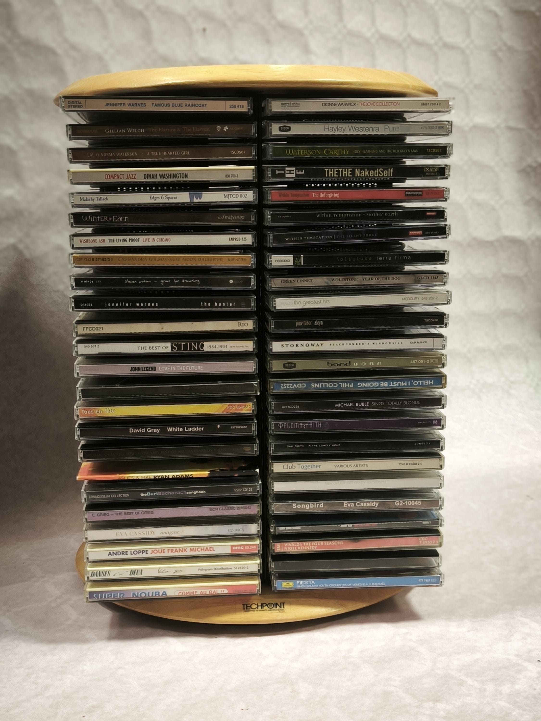 Vintage Compact Disc Storage Carousel Unit Wood - Etsy