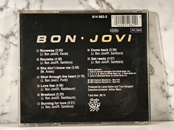Bon Jovi New Jersey Cd.1988 - Etsy