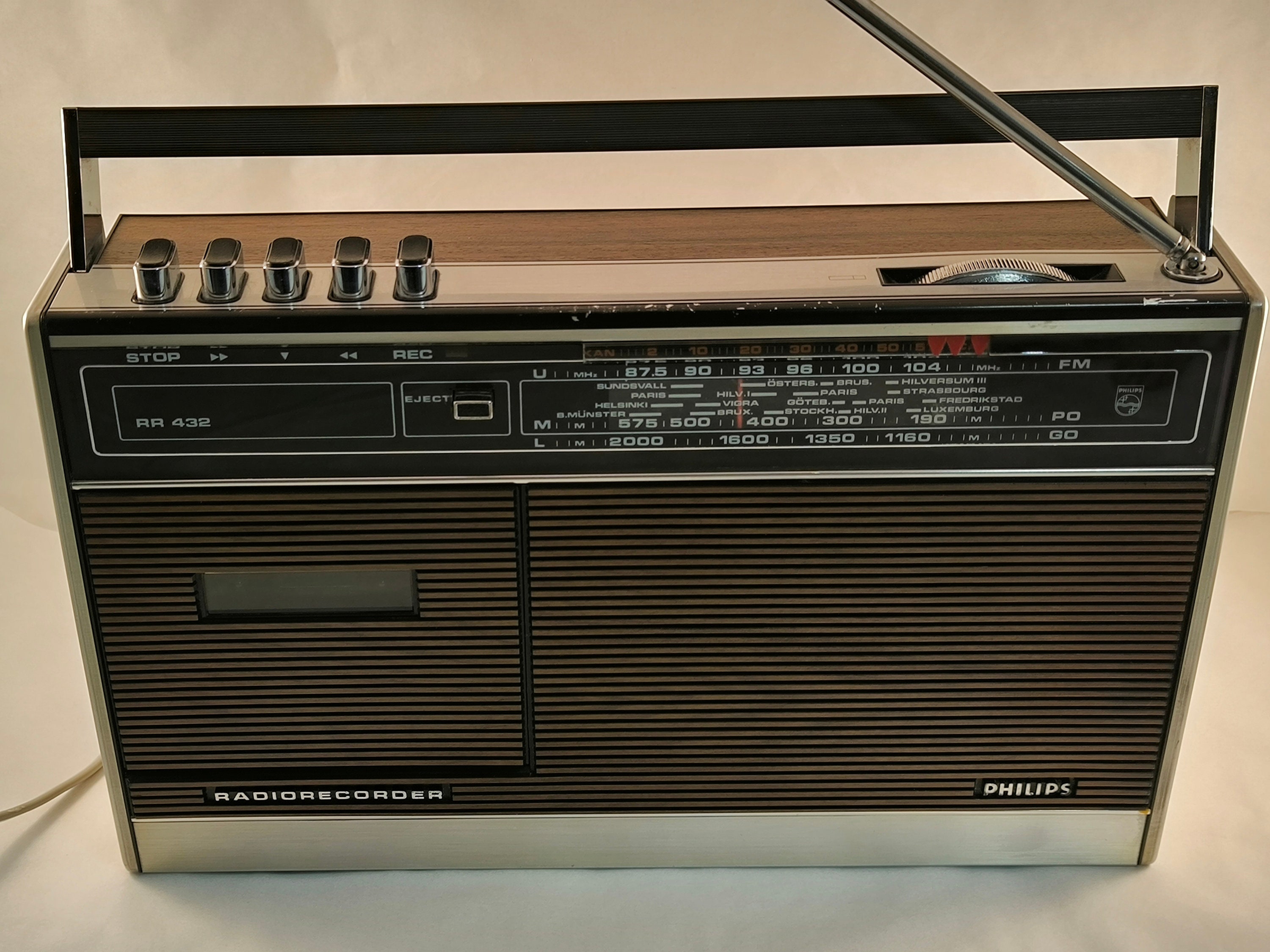 Vintage Philips Radio Cassette Recorder 1973 - Etsy