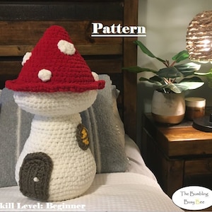 MUSHROOM FAIRY HOUSE Plush Crochet Pattern- Digital pdf instant download