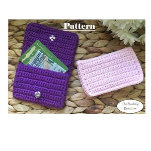 CARD HOLDER WALLET crochet pattern - Digital Pdf instant download