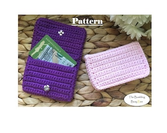 CARD HOLDER WALLET crochet pattern - Digital Pdf instant download