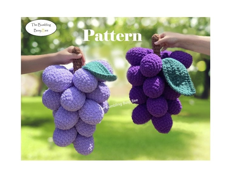 GRAPES PLUSH Crochet Pattern- Digital Pdf Instant Download - Etsy