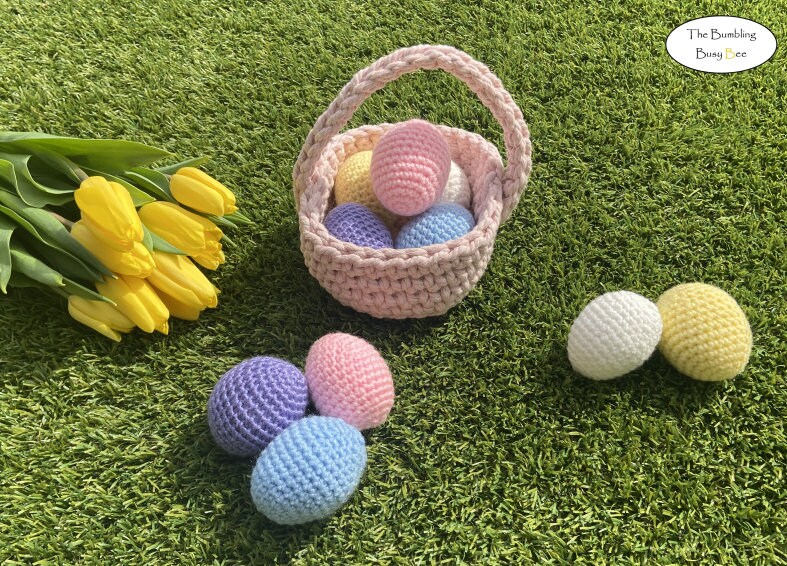 EASTER EGGS and BASKET Crochet Pattern - Digital Pdf Instant Download ...