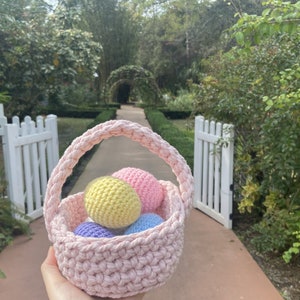 EASTER EGGS and BASKET Crochet Pattern - Digital Pdf Instant Download ...