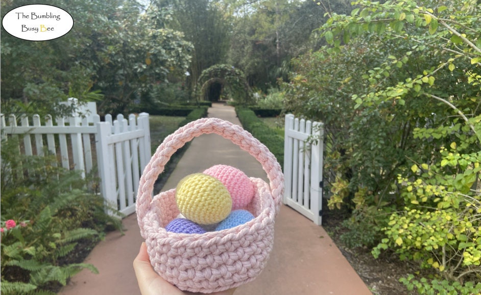 EASTER EGGS and BASKET Crochet Pattern - Digital Pdf Instant Download ...