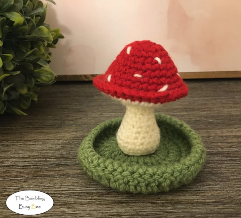 MUSHROOM JEWELRY HOLDER Crochet Pattern Digital Pdf Instant Etsy