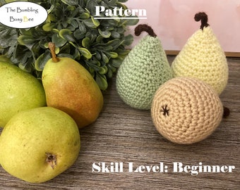 PEAR crochet pattern- Digital PDF instant download