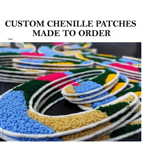 Patchs chenille personnalisés pour vestes Letterman