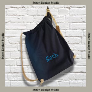 Personalised Drawstring Bag: Embroidered Gym bag
