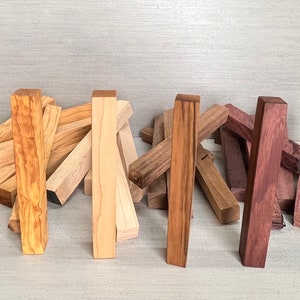 DIY precious wood scantlings 20x20 (50-600 mm long) olive, walnut, maple and purpleheart