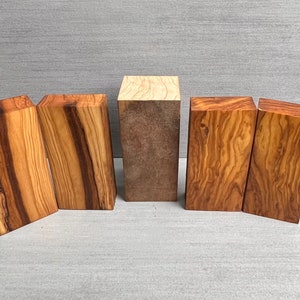 Bricolaje - Cuartones de madera de olivo de Sicilia de 50 x 50 mm (50-600 mm de largo)