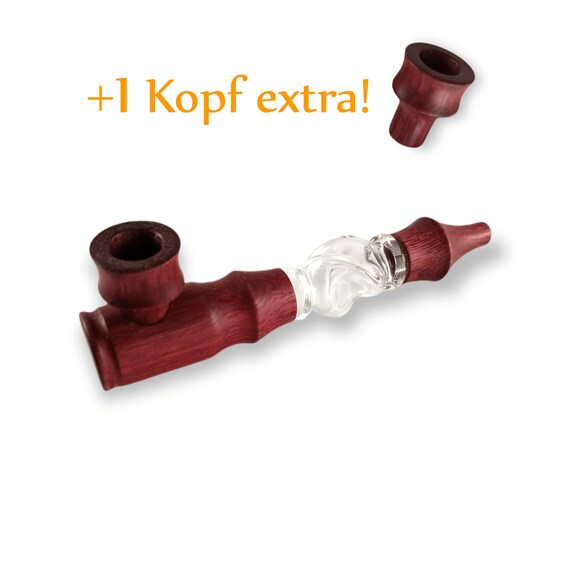 Calumet® Karma Nebula - Glass-wood Pipe With Activated Charcoal Filter -  Four Types of Wood - Made in Germany