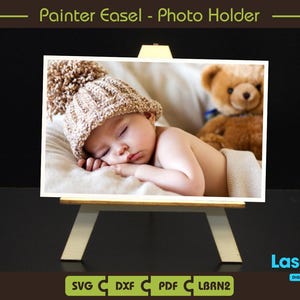 Laser Cut Painter Easel, Photo & Picture Frame, SVG, DXF, PDF