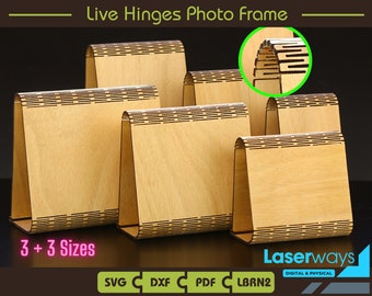 Live Hinge Photo Frame Laser Cut Template Bundle (Digital Download)