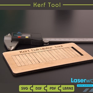 Narzędzie do nacięć, Kalkulator nacięć, Laser Kerf Finder z instrukcjami, Test Lightburn, Test cięcia laserowego