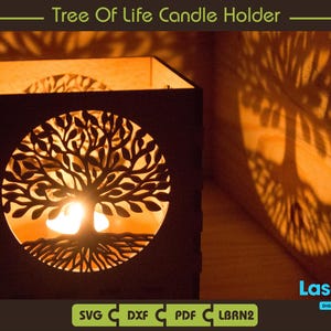 Tree Of Life Candle Holder Laser Cut File (SVG, PDF)