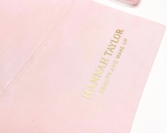 Delantal de cintura rosa personalizado / Delantal para hornear / Delantal de belleza / Uniforme / Uniforme de salón