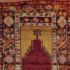Antiker Kappadokien-Teppich Antiker natürlicher Farbstoff der Zeit vor 1890, Wollflor Legendärer Anatolien Avanos-Teppich, 3'0 '' x 4'9 '' ft. --- 92 cm x 150 cm