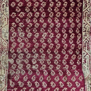 Antique Kirsehir Rug Pre-1890's Antique Natural Dyes, Wool Pile Legendary Anatolia Mucur rug , 3'1'' x 4'5'' ft. --- 95 cm x 140 cm