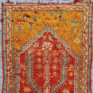 Antiker Anatolischer Wollteppich: Traditioneller Gebets-Kelim (10x12cm)