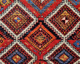 Antique Armenian Wool Rug: Hand-Knotted Anatolian Aintap, Pre-1890