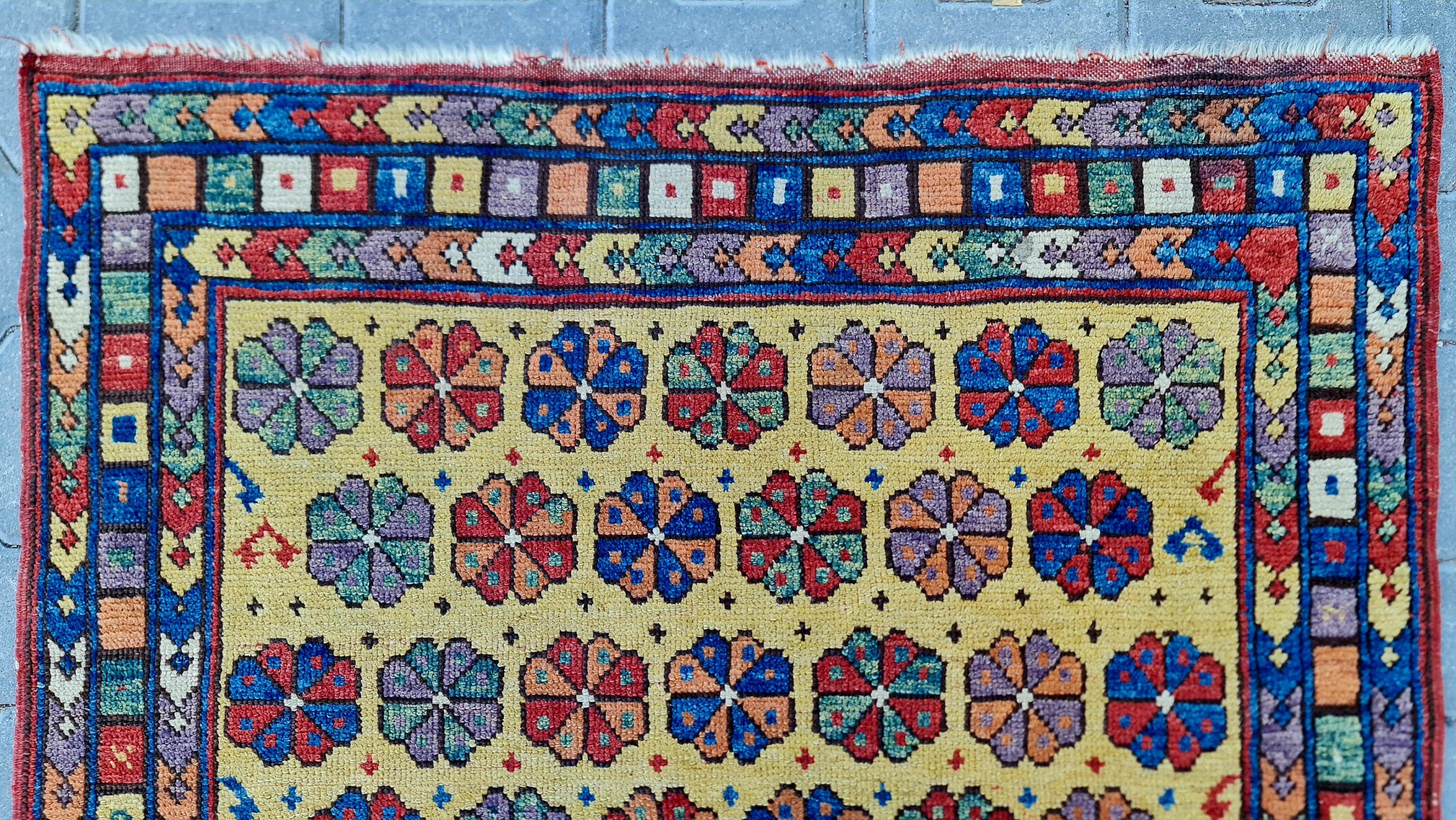 Antique Cappadocia Rug 3'3'' X 5'0'' Ft, Yellow Accent Rug,collection