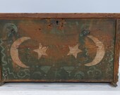 Antique Chest, Vintage Old Box, Treasure Box, Dowry chest, Wooden Chest Box, Primitive Decor, Rustic Antique, Baho Decor, Authentic Decor