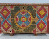 Antique Chest, Vintage Chest, walnut Chest, Treasure Box, Dowry chest, Wooden Chest Box, Primitive Chest, Rustic Decor, Antique Decor
