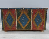 Antique Chest, Vintage Chest, Wooden old Box, Treasure Box, Dowry chest, Wooden Chest Box, Primitive Antique, Rustic Antique Decor